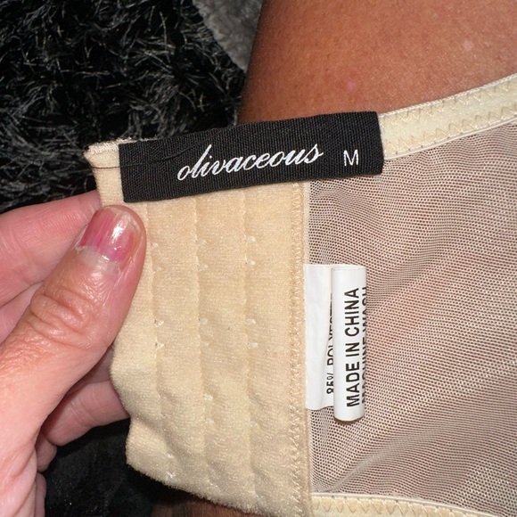 Olivaceous Sheer Cream Bustier - Picture 3 of 3